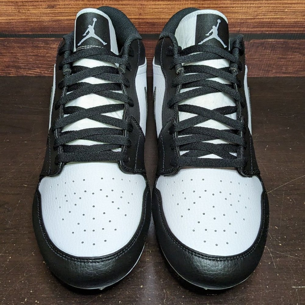 Nike Air Jordan 1 Low TD Men's 14 Panda White Black football cleats FJ6245-100 - Picture 5 of 9